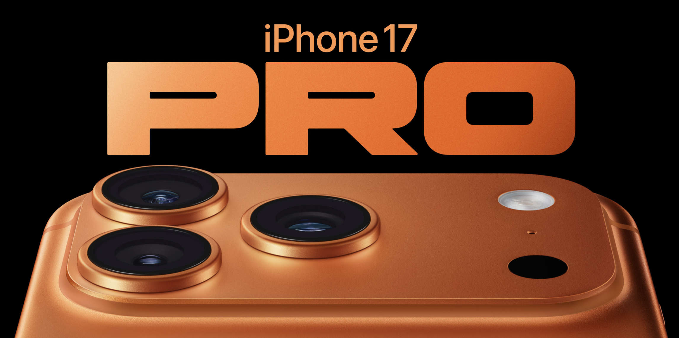 A close up image of an orange iPhone Pro 17